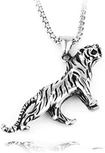 the men thing leopard pendant with 24inch chain american style - chain  pendant for men stainless steel pendant