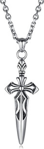 the men thing sword pendant with 24inch chain american style - chain  pendant for men stainless steel pendant