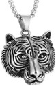 THE MEN THING Tiger Head Pendant with 24inch Chain, American Style - Chain & Pendant for Men Stainless Steel Pendant