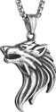 THE MEN THING Wolf Pendant with 24inch Chain, American Style - Chain & Pendant for Men Stainless Steel Pendant