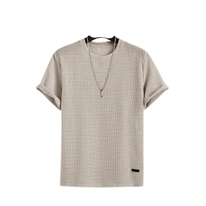 Men Trendy Stripes Half Sleeves Comfortable Breathable