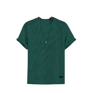 Men Trendy Stripes Half Sleeves Comfortable Breathable