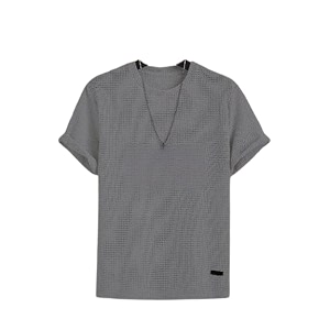 Men Trendy Stripes Half Sleeves Comfortable Breathable