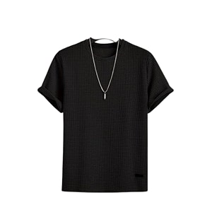 Men Trendy Stripes Half Sleeves Comfortable Breathable