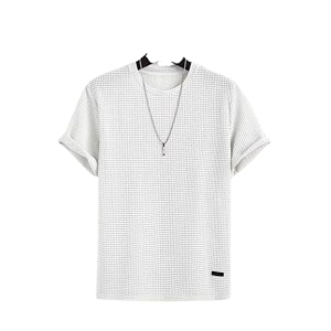 Men Trendy Stripes Half Sleeves Comfortable Breathable