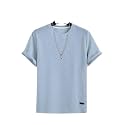 Men Trendy Stripes Half Sleeves Comfortable Breathable