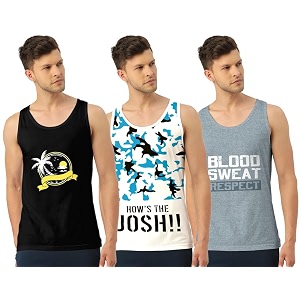 men vest versatile pure cotton sleeveless regular fit trendy printed sando baniyan ganji for men and boys suitable for gym workouts vacations and beaches casual sports