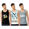 Men Vest Versatile Pure Cotton Sleeveless Regular Fit Trendy Printed Sando Baniyan Ganji for Men and Boys Suitable for Gym Workouts Vacations and Beaches Casual Sports