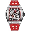 Men Watches Tonneau Mechanical Automatic Winding Elegant Wristwatch for Men