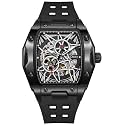 Men Watches Tonneau Mechanical Automatic Winding Elegant Wristwatch for Men