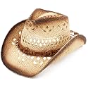 Pro Celia Men Women Cowgirl Straw Western Cowboy Hat