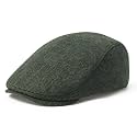 FEINION Men Wool Blend Flat Cap Tweed Newsboy Ivy Hat