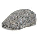 FEINION Men Wool Blend Flat Cap Tweed Newsboy Ivy Hat
