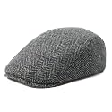 FEINION Men Wool Blend Flat Cap Tweed Newsboy Ivy Hat