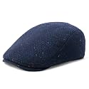 FEINION Men Wool Blend Flat Cap Tweed Newsboy Ivy Hat