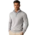 Men Woolen High Neck Half Zip Full