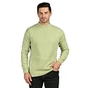 Men Woolen Round Neck Solid Striped Design