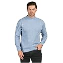Men Woolen Round Neck Solid Striped Design