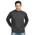 Men Woolen Round Neck Solid Striped Design