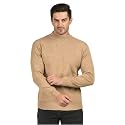 Men Woolen Round Neck Solid Striped Design