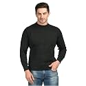 Men Woolen Round Neck Solid Striped Design