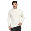 Men Woolen Round Neck Solid Striped Design