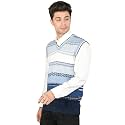 Men Woolen V-Neck Printed Design Sleeveless Pullover