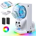 Cooling Stand &amp; Charging Station for Xbox Series S with 15 RGB Light Modes