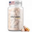 Menerals Testosterone Booster, Mineral Supplement with Fulvic Acid, 60 Ct | 100+ Trace Minerals, Mens Multivitamin, American Soil, Zinc Magnesium Boron, Supports Energy Sleep Focus, 60 Count