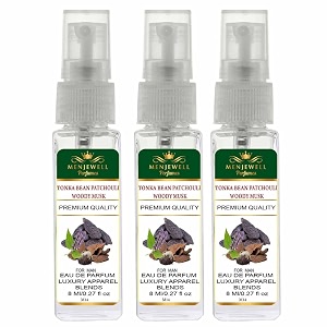 menjewell tonka bean patchouli woody musk eau de parfum for men luxury apparel parfum edp for men pack of 3 8ml