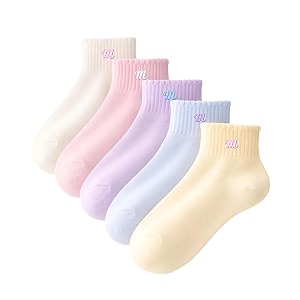 cotton socks for woman  summer socks for women  women ankle length socks soft amp stretchable pastel cute colours lightweight anti-odor daily wear gym sports athletic socks