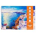 MENORAH - A3 - Artist Sketch Book - Drawing Book | 140 GSM |(100 Pages/50 Sheets) | Metal Wire-O Bound Art Book | (42 x 29.7 cm)- Homes & Domes Design