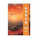 MENORAH - A4 Sketch Book - 140 GSM | (100 Pages/50 Sheets) | A4 Sketchbook | Metal Wire-O Bound Drawing Notebook | (21.0 x 29.7 cm)- Romantic Sunset Design