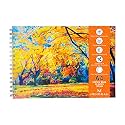 MENORAH - A4 - Sketch Book for Artist -Oil Paint Drawing Books | 140 GSM | (100 Pages/50 Sheets) | Metal Wire-O Bound Sketchbooks | (21.0 X 29.7 Cm)- Autumn Trees Design