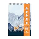 MENORAH - A4 - Artist Sketch Book | 140 GSM|Drawing Book |(100 Pages/50 Sheets)| Metal Wire-O Bound Art Book | (21.0 x 29.7 cm)- Run Wild Design