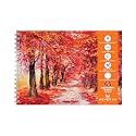 MENORAH - A5 - Sketch Artist Book | 140 GSM| Drawing Notebook | (50 Sheets/100 Pages) | Metal Wire-O Bound Sketchbook | (14.8 cm x 21 cm) - (Maple Boulevard)