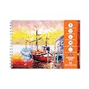 MENORAH - A5 -Sketch Artist Book | 140 GSM | Drawing Notebook | (50Sheets/100Pages)| Metal Wire-O Bound Sketchbook | (14.8 cm X 21 cm) - (Lucent Harbour)