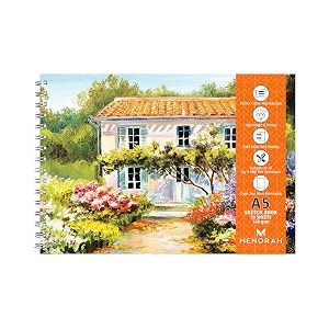 menorah - a5 - sketch book - 140 gsm  50sheets100pages  a5 drawing books  metal wire-o bound sketchbooks  148 cm x 21 cm-magnificent manor