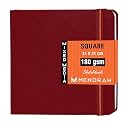 MENORAH - Artist Sketchbook - Square -180gsm - Drawing Sketch Book - 100 Pages/50 Sheets - Hard Metal Spiral Bound Drawing Book - RED- Size (21.0 x 21.0 cm) Big