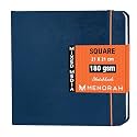 MENORAH - Artist Sketch Book - Square -180gsm - Drawing Sketchbook - 100 Pages/50 Sheets - Hard Metal Spiral Bound Drawing Book - Royal Blue - Size (21.0 x 21.0 cm) Big