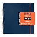 MENORAH - Artist Sketch Book - Square -180gsm - Drawing Sketchbook - 100 Pages/50 Sheets - Hard Metal Spiral Bound Drawing Book - Royal Blue - Size (21.0 x 21.0 cm) Big