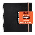 MENORAH Paper - Artist Sketchbook - Square -180Gsm - Drawing Sketch Book - 100 Pages/50 Sheets - Hard Metal Spiral Bound Drawing Book - Classic Black - Size (21.0 X 21.0 Cm) Big- Art Book, Oil Paint