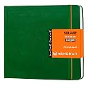 MENORAH - Artist Sketchbook - Square -180gsm - Drawing Sketch Book - 100 Pages/50 Sheets - Hard Bound Drawing Book - Royal Blue - Size (21.0 x 21.0 cm) Big- Handmade- Green