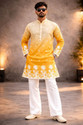 MENPERA Men Embroidered Straight Kurta