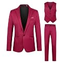Mens 3-Piece Suit Shawl Lapel One Button Tuxedo Winter Slim Fit Dinner Jacket Formal Business Vest Pants Set