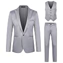 Mens 3-Piece Suit Shawl Lapel One Button Tuxedo Winter Slim Fit Dinner Jacket Formal Business Vest Pants Set