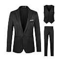 Mens 3-Piece Suit Shawl Lapel One Button Tuxedo Winter Slim Fit Dinner Jacket Formal Business Vest Pants Set