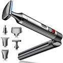 Back Shaver for Men, 5 in 1 Mens Back Shaver, Cordless Back Hair Trimmer for Men with Extendable Long Handle, Self-Service Body Groomer Razor with Wider Blade (Gray)
