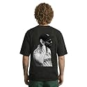 Mens Black Drop Shoulder Round Neck Half