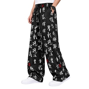 Mens Boho Hippie Harem Pants Black